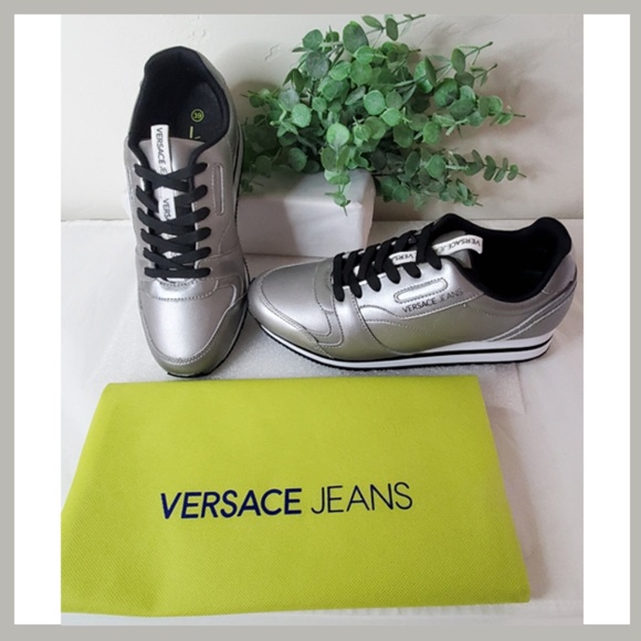 versace silver sneakers